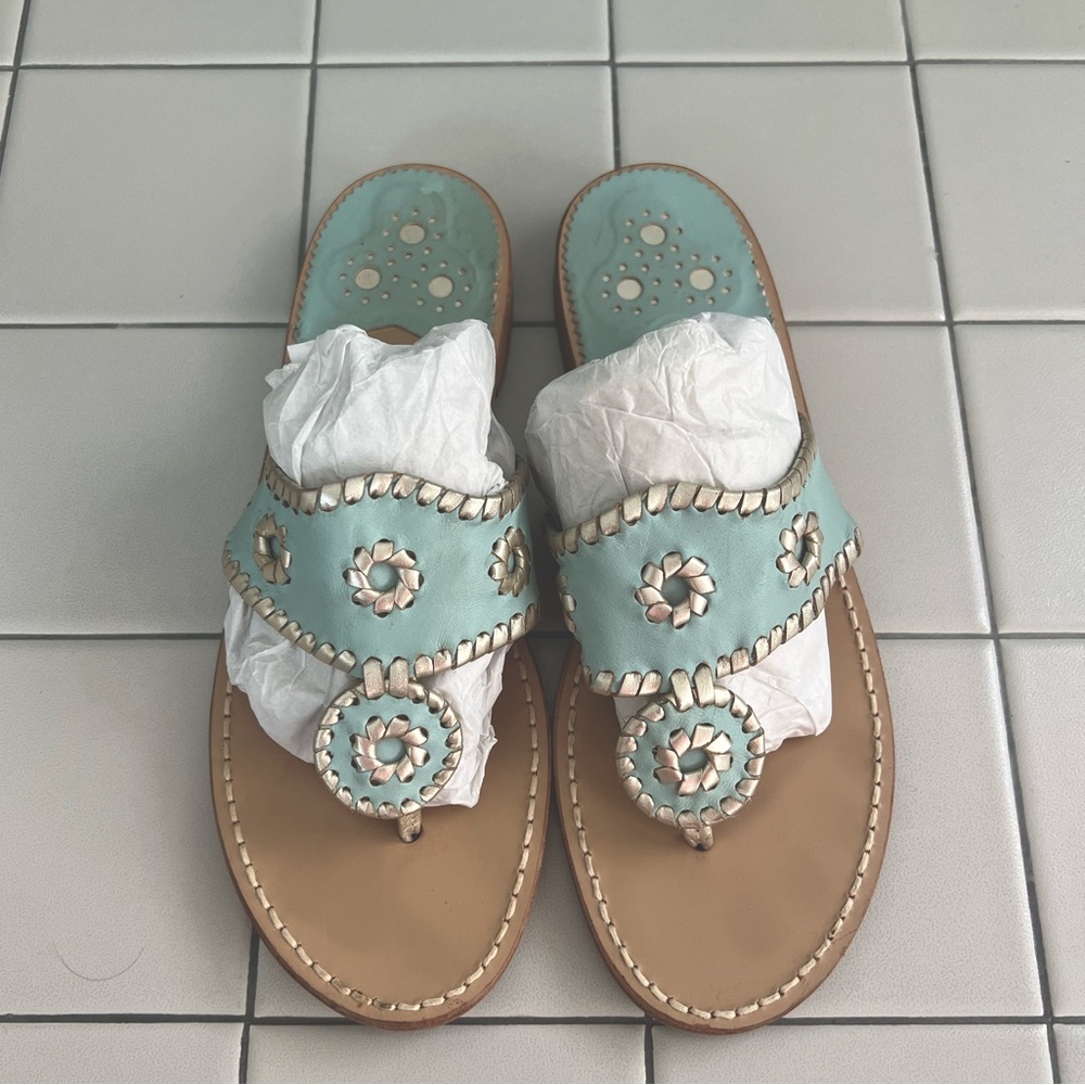 Jack Rogers Easter Egg Blue Sandals HARDLY WORN!